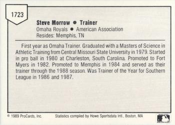 1989 ProCards Triple A #1723 Steve Morrow Back