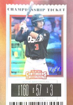 2019 Panini Contenders Draft Picks Collegiate - Championship #21a Nick Madrigal Front
