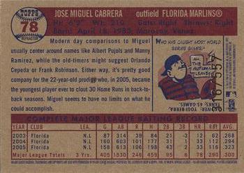 2006 Topps Heritage - Chrome Refractors #78 Miguel Cabrera Back