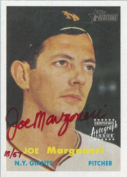 2006 Topps Heritage - Real One Autographs Red Ink #ROA-JM Joe Margoneri Front