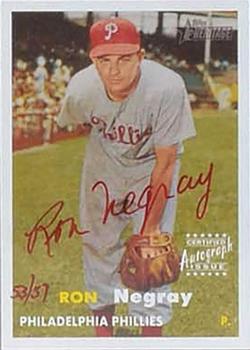 2006 Topps Heritage - Real One Autographs Red Ink #ROA-RN Ron Negray Front