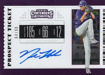 2019 Panini Contenders Draft Picks Collegiate - RPS Draft Ticket Autographs Prospect #13 Nick Lodolo Front