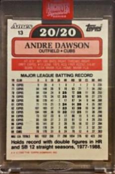 2019 Topps Archives Signature Series Retired Player Edition - Andre Dawson #13 Andre Dawson Back