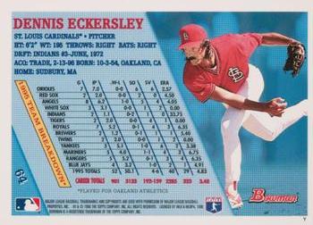 2019 Topps Archives Signature Series Retired Player Edition - Dennis Eckersley #64 Dennis Eckersley Back
