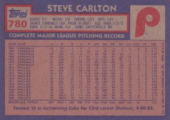 2019 Topps Archives Signature Series Retired Player Edition - Steve Carlton #780 Steve Carlton Back