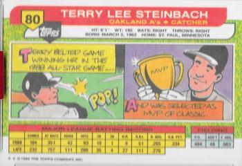 2019 Topps Archives Signature Series Retired Player Edition - Terry Steinbach #80 Terry Steinbach Back