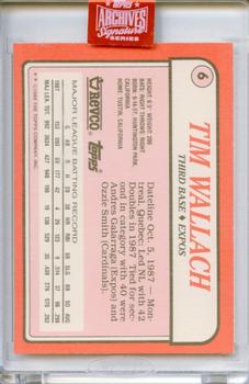 2019 Topps Archives Signature Series Retired Player Edition - Tim Wallach #6 Tim Wallach Back