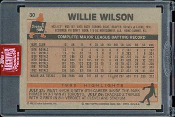 2019 Topps Archives Signature Series Retired Player Edition - Wille Wilson #30 Willie Wilson Back