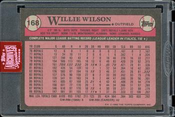 2019 Topps Archives Signature Series Retired Player Edition - Wille Wilson #168 Willie Wilson Back
