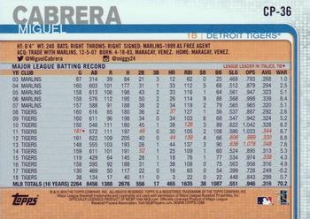 2019 Topps Clear Travel #CP-36 Miguel Cabrera Back