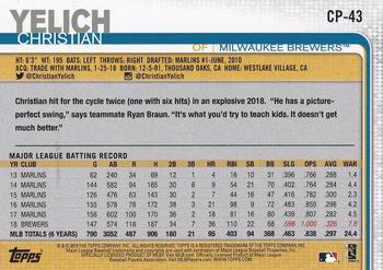 2019 Topps Clear Travel #CP-43 Christian Yelich Back