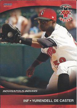 2007 Choice Indianapolis Indians - SGA - Ad Back #8 Yurendell deCaster Front