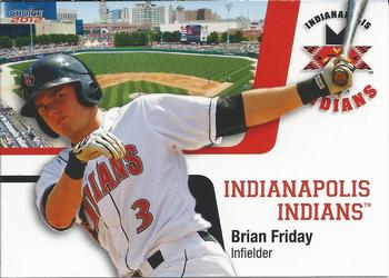 2012 Choice Indianapolis Indians - SGA (B&W Reverse) #9 Brian Friday Front