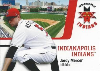 2012 Choice Indianapolis Indians - SGA (B&W Reverse) #18 Jordy Mercer Front