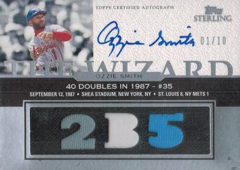 2006 Topps Sterling - Moments Relics Autographs #OSDB5 Ozzie Smith 2B 5 Front
