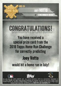 2019 Topps - Home Run Challenge Winners July #HRC-24 Joey Votto Back