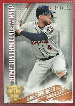 2019 Topps - Home Run Challenge Winners July #HRC-28 George Springer Front