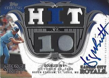 2006 Topps Sterling - Moments Relics Prime #GBHIT10 George Brett HIT 10 Front