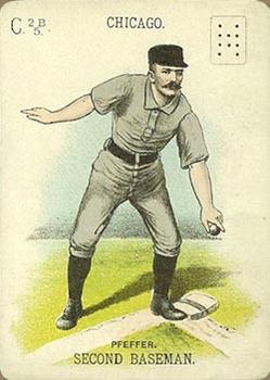 1888 WG1 Base Ball Playing Cards #NNO Fred Pfeffer Front