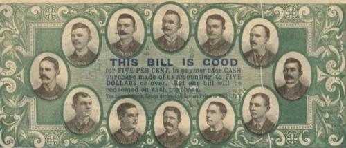1887-93 Baseball Currency (H804-43) #NNO Albert Spalding Back
