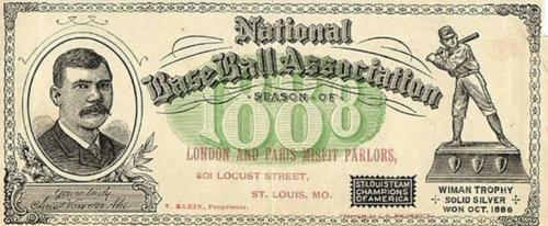 1887-93 Baseball Currency (H804-43) #NNO Chris von der Ahe Front