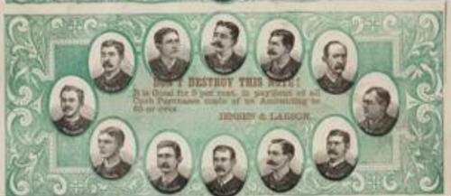 1887-93 Baseball Currency (H804-43) #NNO Bill Watkins Back