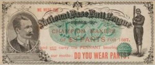 1887-93 Baseball Currency (H804-43) #NNO Bill Watkins Front