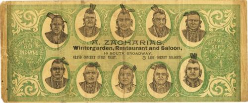 1887-93 Baseball Currency (H804-43) #NNO Samson Baer Back