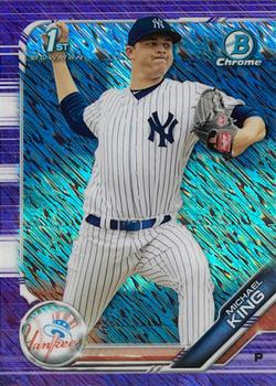 2019 Bowman Chrome - Prospects Purple Shimmer Refractor #BCP-162 Michael King Front