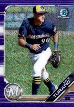2019 Bowman Chrome - Prospects Purple Shimmer Refractor #BCP-171 Brice Turang Front