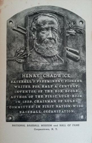 1944-45 Albertype Hall of Fame Plaque Postcards (Type 1) #NNO Henry Chadwick Front