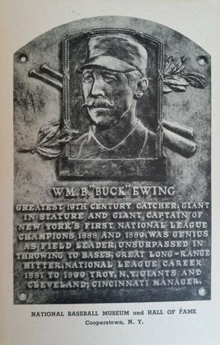 1944-45 Albertype Hall of Fame Plaque Postcards (Type 1) #NNO Buck Ewing Front