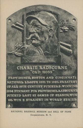 1944-45 Albertype Hall of Fame Plaque Postcards (Type 1) #NNO Old Hoss Radbourn Front