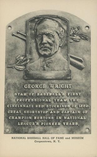 1944-45 Albertype Hall of Fame Plaque Postcards (Type 1) #NNO George Wright Front