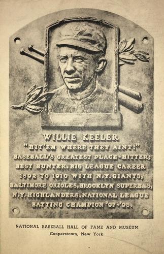 1946-52 Albertype Hall of Fame Plaque Postcards (Type 2) #NNO Willie Keeler Front