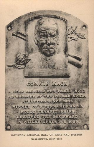 1946-52 Albertype Hall of Fame Plaque Postcards (Type 2) #NNO Connie Mack Front