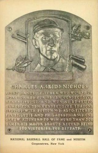 1946-52 Albertype Hall of Fame Plaque Postcards (Type 2) #NNO Kid Nichols Front