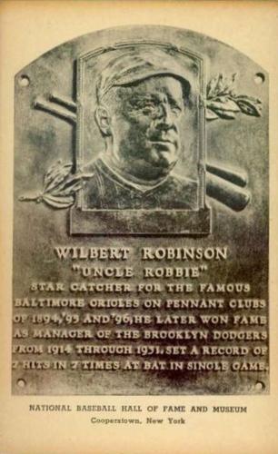 1946-52 Albertype Hall of Fame Plaque Postcards (Type 2) #NNO Wilbert Robinson Front