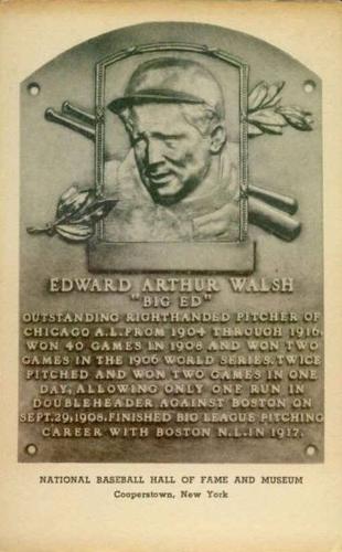 1946-52 Albertype Hall of Fame Plaque Postcards (Type 2) #NNO Ed Walsh Front