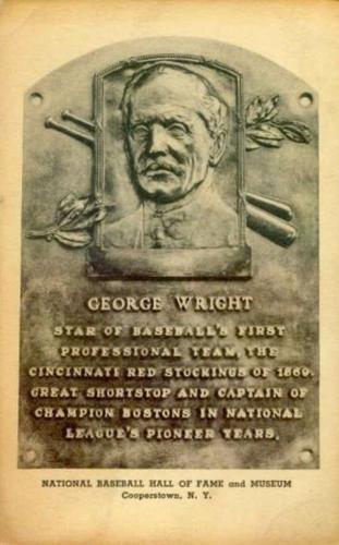 1946-52 Albertype Hall of Fame Plaque Postcards (Type 2) #NNO George Wright Front