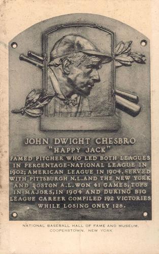 1953-55 Artvue Hall of Fame Plaque Postcards (Type 1) #NNO Jack Chesbro Front