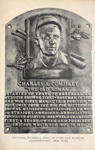 1953-55 Artvue Hall of Fame Plaque Postcards (Type 1) #NNO Charles Comiskey Front