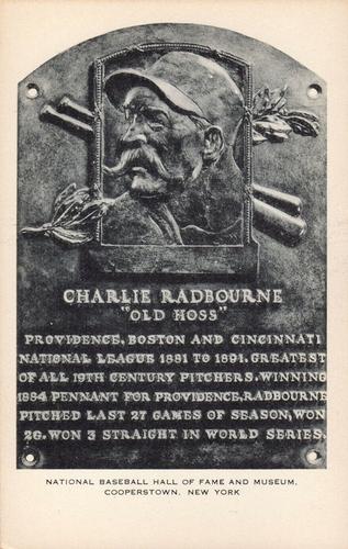1953-55 Artvue Hall of Fame Plaque Postcards (Type 1) #NNO Old Hoss Radbourn Front