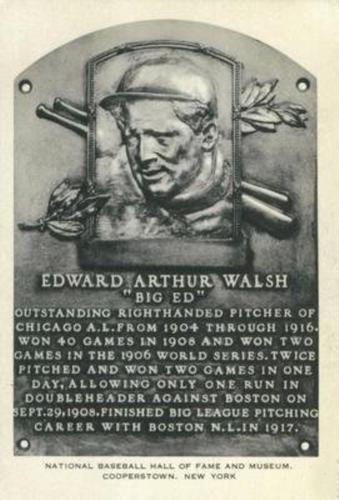 1953-55 Artvue Hall of Fame Plaque Postcards (Type 1) #NNO Ed Walsh Front