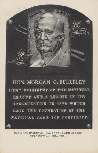 1956-63 Artvue Hall of Fame Plaque Postcards (Type 2) #NNO Morgan Bulkeley Front