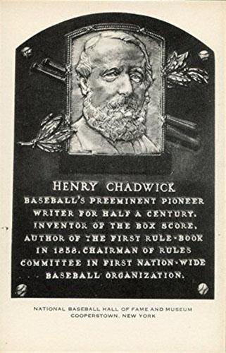 1956-63 Artvue Hall of Fame Plaque Postcards (Type 2) #NNO Henry Chadwick Front