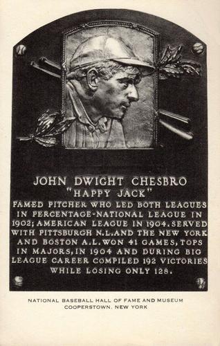1956-63 Artvue Hall of Fame Plaque Postcards (Type 2) #NNO Jack Chesbro Front