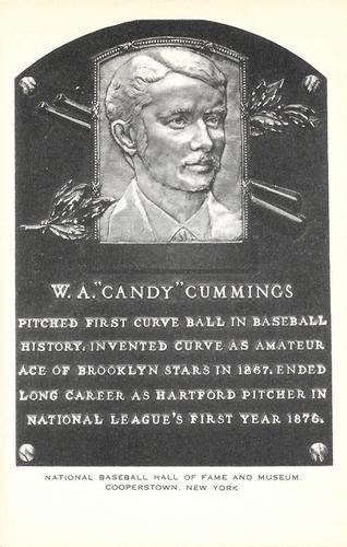 1956-63 Artvue Hall of Fame Plaque Postcards (Type 2) #NNO Candy Cummings Front