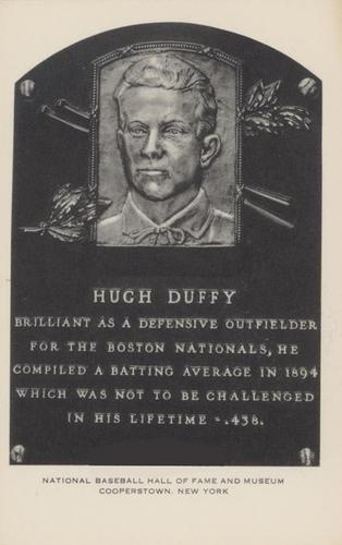 1956-63 Artvue Hall of Fame Plaque Postcards (Type 2) #NNO Hugh Duffy Front