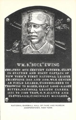 1956-63 Artvue Hall of Fame Plaque Postcards (Type 2) #NNO Buck Ewing Front